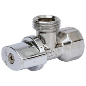 Valvula control angular 1/2" x 1/2" laton 1/4 de vuelta Coflex