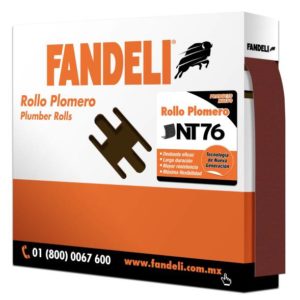 Rollo lija plomero NT76 120 45.720 mts Fandeli