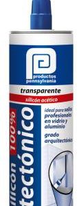 Silicon 100% cartucho 280ml transparente Arquitectonico Pennsylvania