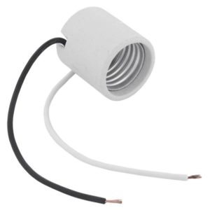 Portalampara ceramica para candil con cables Kley