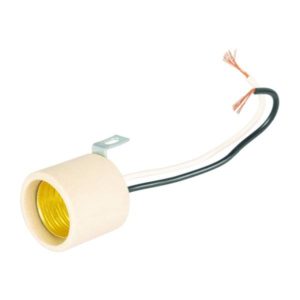 Portalampara ceramica con soporte escuadra Iusa