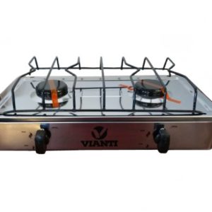 Parrilla de gas 2 quemadores cubierta de acero inox 308 Vianti