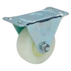 Rodaja polipropileno blanca 2-1/2" placa fija Surtek