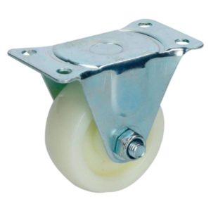 Rodaja polipropileno blanca 3" placa fija Surtek