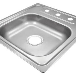 Tarja de acero inoxidable 1 tina empotrar 53 x 48 x 15cm con 4 clips Vianti