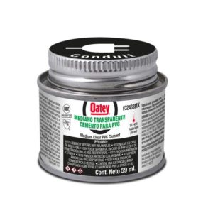Pegamento para PVC 059ml en lata etiqueta negra Oatey