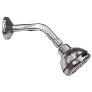 Regadera con brazo redonda 03" plastica cromada anti REGSBRV007 Vianti