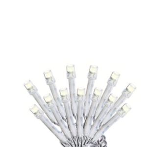 Serie navideña 100 luces led blanca cable transparente 8 funciones Vianti