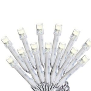 Serie navideña 200 luces led blanca cable transparente 8 funciones Vianti
