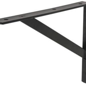 Mensula acero 10" x 16" negra reforzada Vianti
