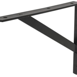 Mensula de acero 13" x 20" negra reforzada Vianti