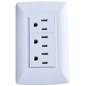 Placa 3 ventanas con 3 contactos 2p+t Vianti