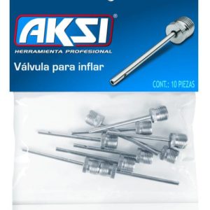 Valvula aguja para inflar balones bolsa con 10pz Aksi