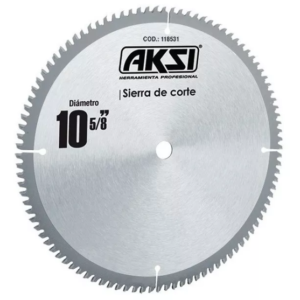 Sierra para madera con 80 dientes de carburo 10x1 Aksi