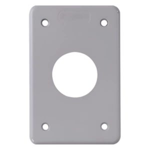 Placa para contacto sencillo tipo FS gris sobreponer Tramontina