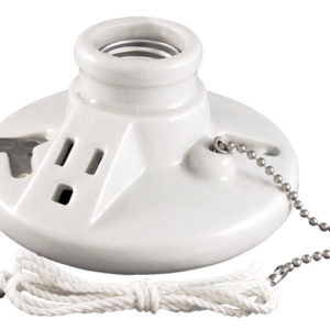 Portalampara ceramica redonda con ladron y cadena Montana