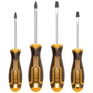 Juego 4 desarmadores mango con grip Ingco