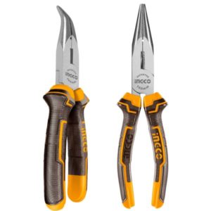 Pinza de punta curva 06" mango con grip Ingco