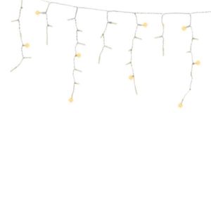 Serie navideña 300 LED calido cable transparente cascada 6 mt 8 funciones Vianti