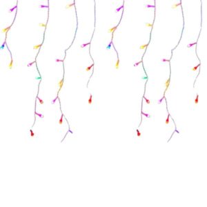 Serie navideña 300 LED multicolor cable transparente cascada 6 mt 8 funciones Vianti