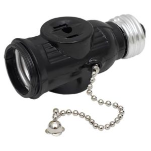 Portalampara ladron con cadena negro POLCN Vianti