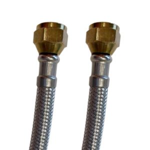 Manguera para gas aluminio UG 010 3/8" x 3/8" 100 cm tuerca/acero Vianti