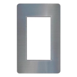 Placa 1 ventana gris metal 72mm Krystal Montana