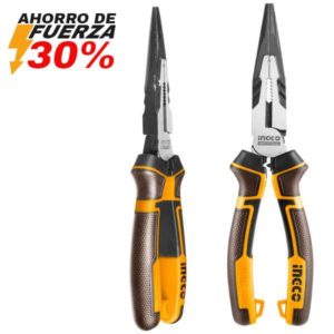 Pinza de punta-corte 8" alta palanca mango grip Ingco
