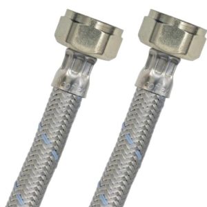 Manguera para lavabo y fregadero de acero basico 1/2" x 1/2" 100cm LLA100 Coflex