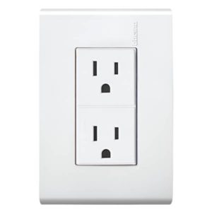 Placa con contacto duplex 2p+t blanco Modus Bticino