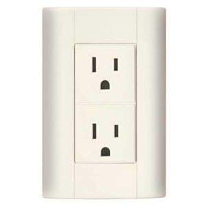 Placa con contacto duplex 2p+t marfil Modus Bticino