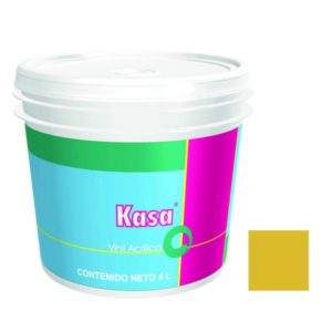 Pintura vinil kasa amarillo paja 4.0 lt Doal