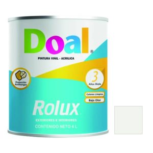 Pintura vinil rolux blanco ostion 1.0 lt Doal