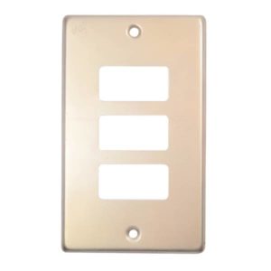 Placa 3 ventanas dorado Royer