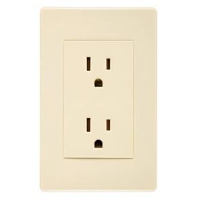 Placa con contacto duplex 2p+t marfil Tradizione