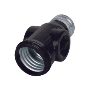 Portalampara con ladron, negro