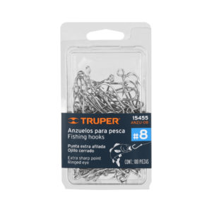 Blíster con 100 anzuelos para pesca # 8, Truper