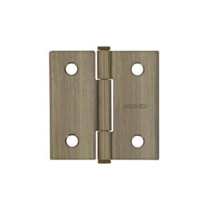 Bisagra cuadrada 2", latón antiguo, cabeza plana, HERMEX