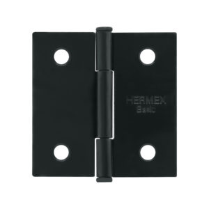 Bisagra cuadrada 2", negro mate, cabeza plana, BASIC