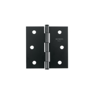 Bisagra cuadrada 3", negro mate, cabeza plana, BASIC