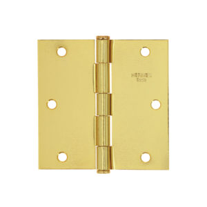 Bisagra cuadrada 3-1/2",latonado, cabeza plana, HERMEX BASIC