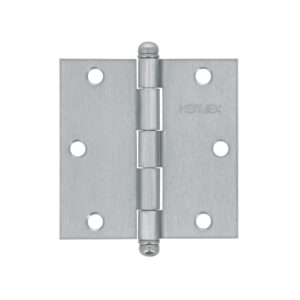 Bisagra cuadrada 3-1/2", satinado, cabeza redonda, HERMEX