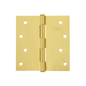 Bisagra cuadrada, 4",latonado, cabeza plana, HERMEX BASIC