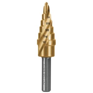 Broca escalonada titanio 6 escalones 3/16" a 1/2", Expert
