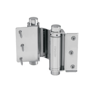 Bisagra de doble acción 3" acero cromado, HERMEX