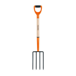 Bieldo para jardín, 4 dientes cuadrados, mango 29", puño "Y"