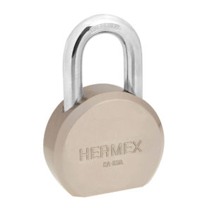 Candado redondo, 65mm, gancho corto, llave de puntos,blíster