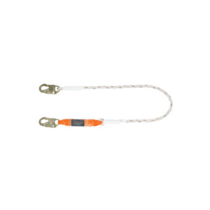 Línea de vida 1.8m cuerda poliéster, absorbedor impacto,ANSI