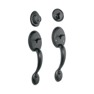 Doble jaladera y perilla, Berna mariposa, negro, BASIC