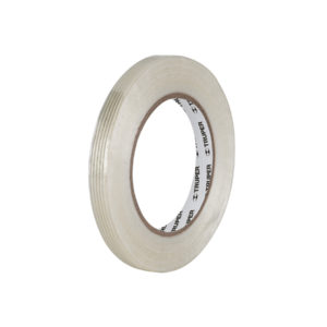 Cinta flejadora con filamentos 12mm x 50 m, transparente